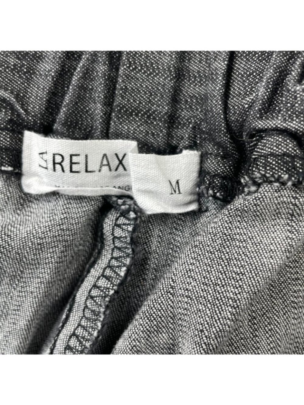 LA Relaxed The Simple Pant Wide Leg Mineral Wash Black Womens Medium - Picture 3 of 6